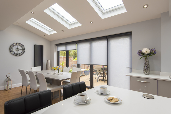 Origin Bi-fold Doors with blinds