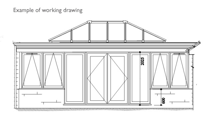 Example of working drawings