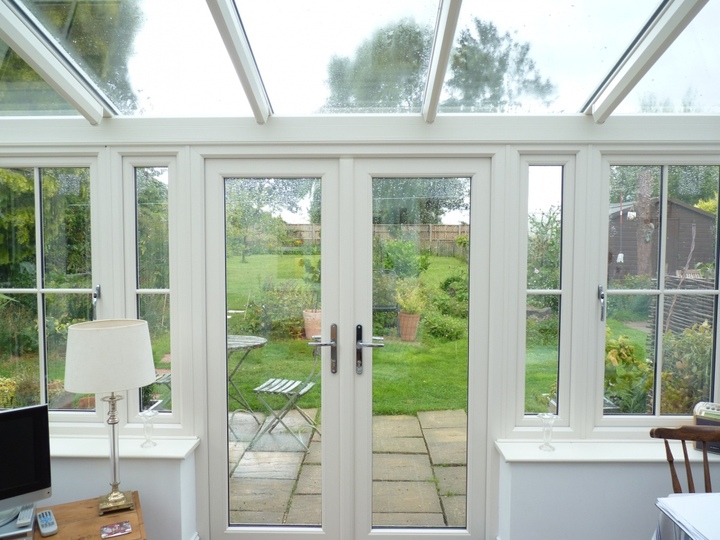 UPVC Conservatory, cream foil finish