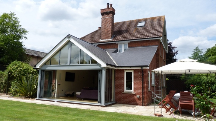 Chic Slate Tiled Garden Room