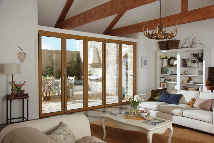 Origin OB-72 Bi-Fold Doors, Natural Oak