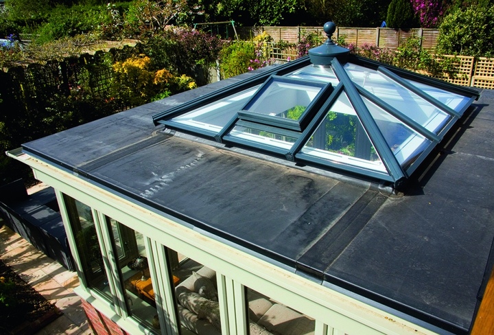 Traditional grey roof lantern