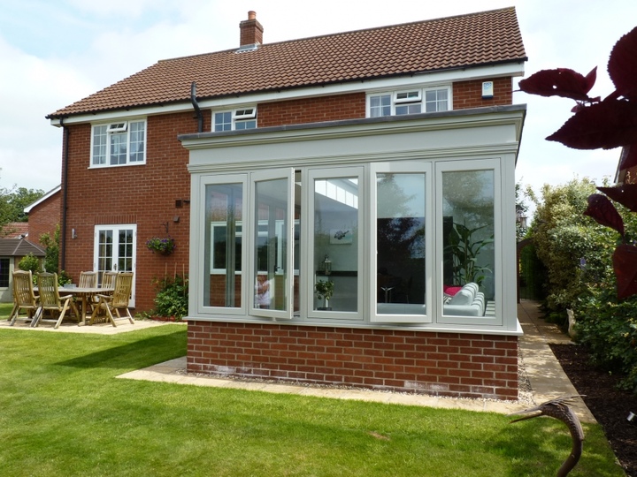 Hardwood Orangery in French Grey