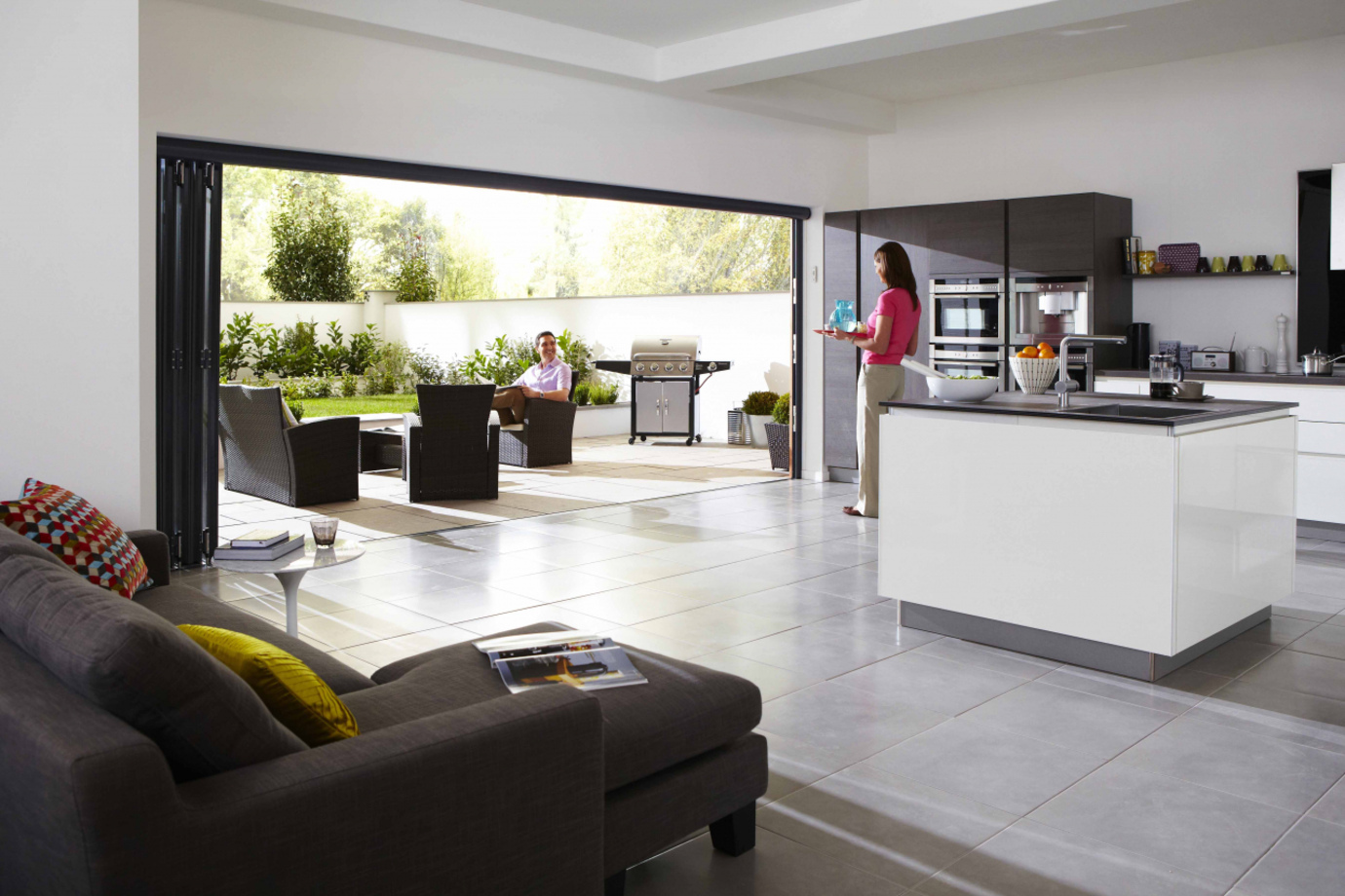 Origin Bi-Fold Doors, contemporary kitchen