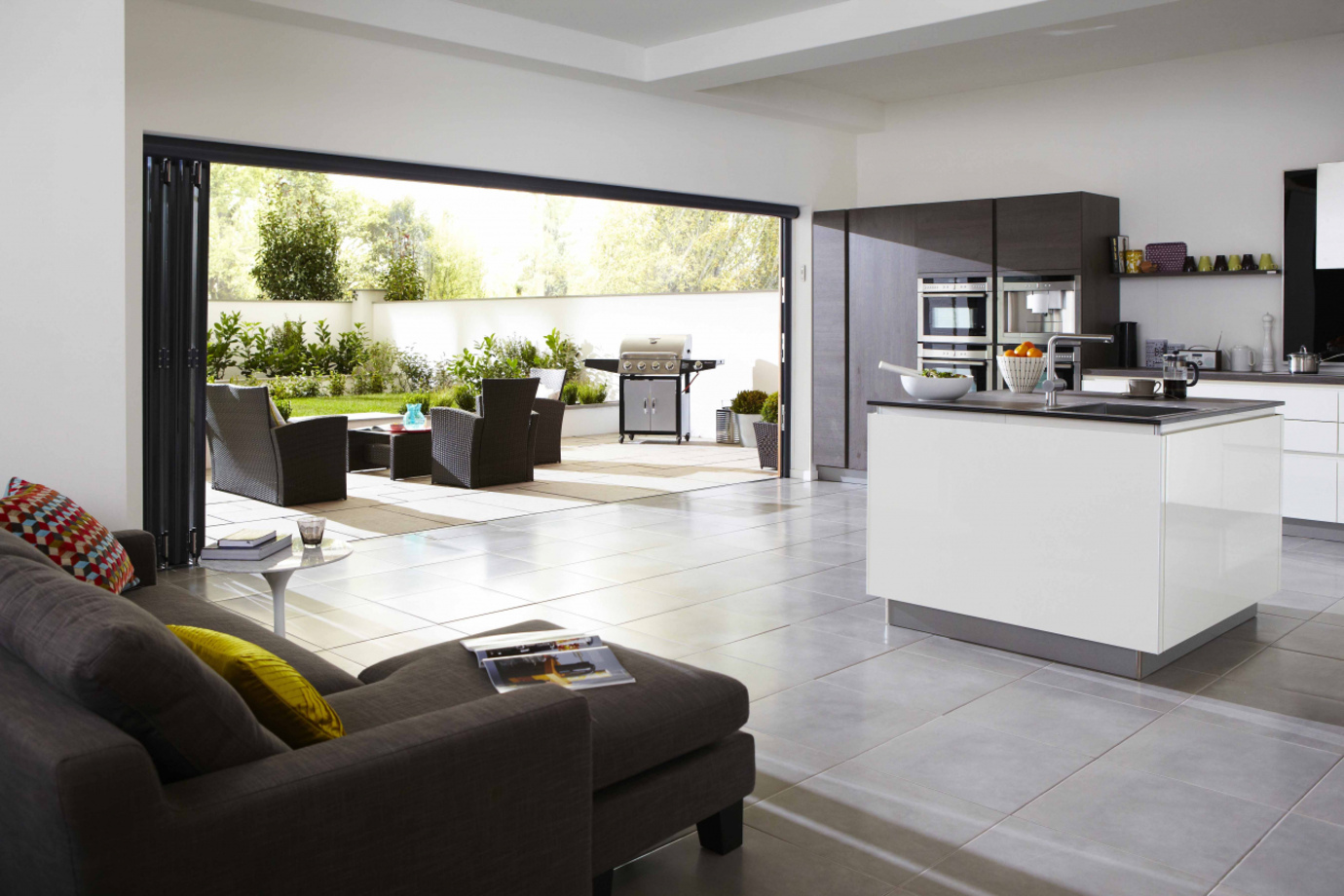 Origin Bi-Fold Doors, contemporary kitchen